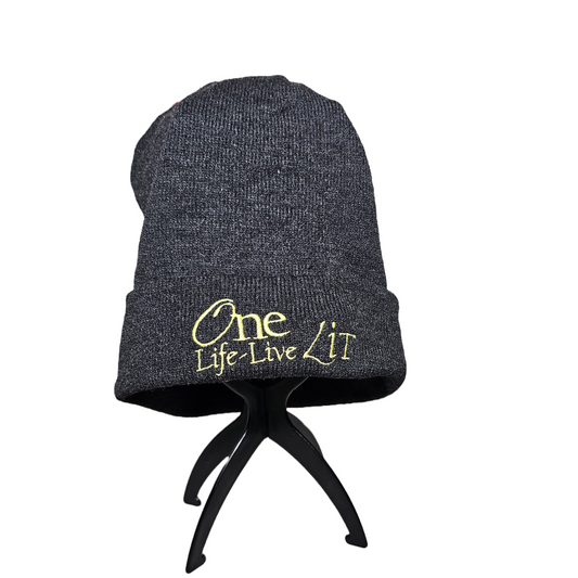 One Life Live Lit Signature Logo Slouch Beanie