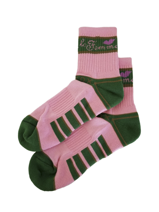 JamSox LaFemme Pink Quarter Sports Sock