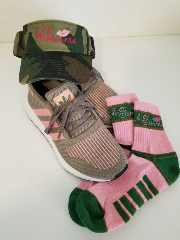 JamSox LaFemme Pink Quarter Sports Sock