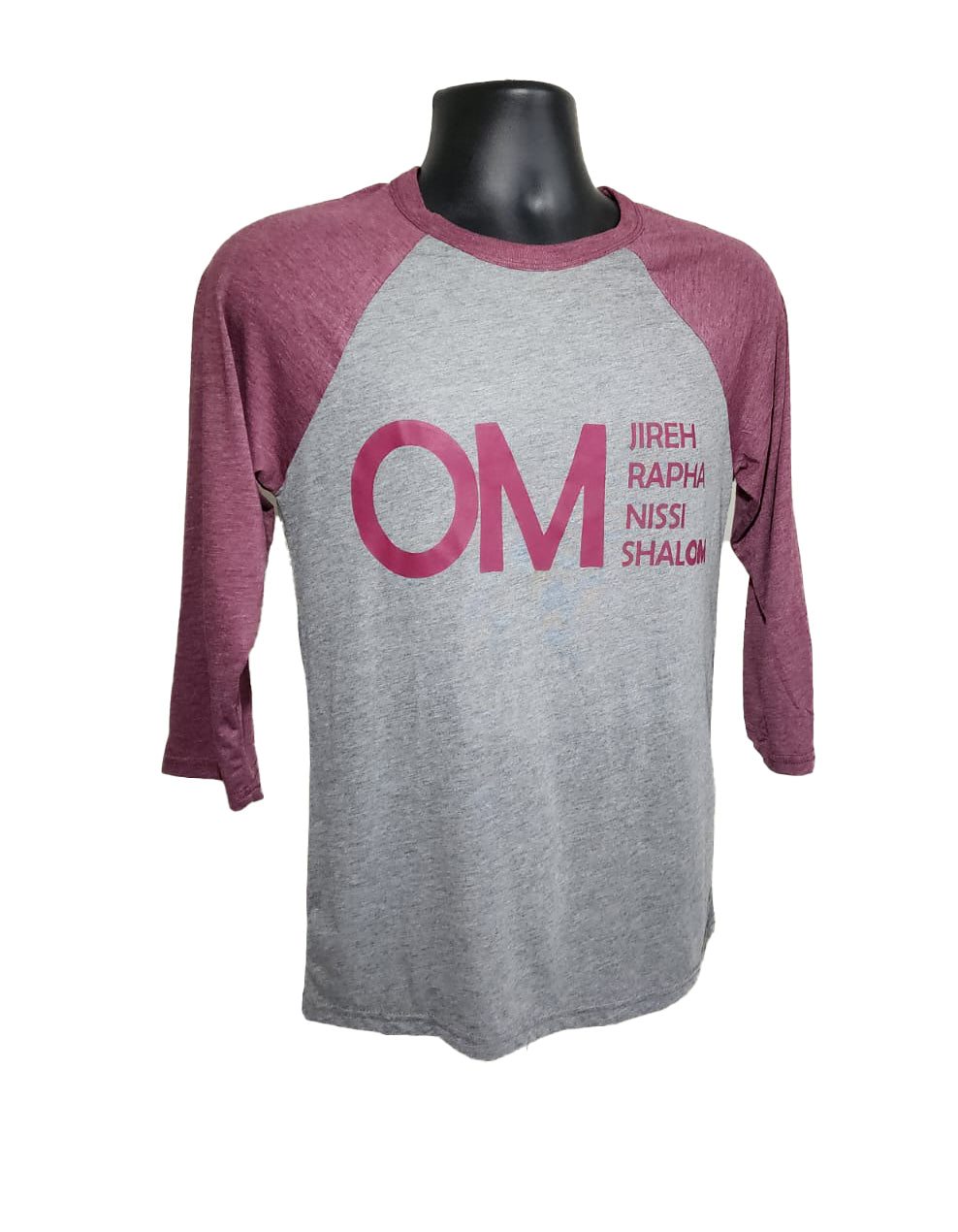 OM it Out Deep Berry Unisex Baseball Raglan