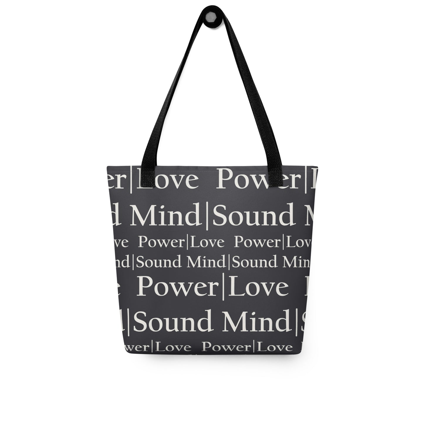 Power Love & Sound Mind Tote Bag in Steadfast Stone