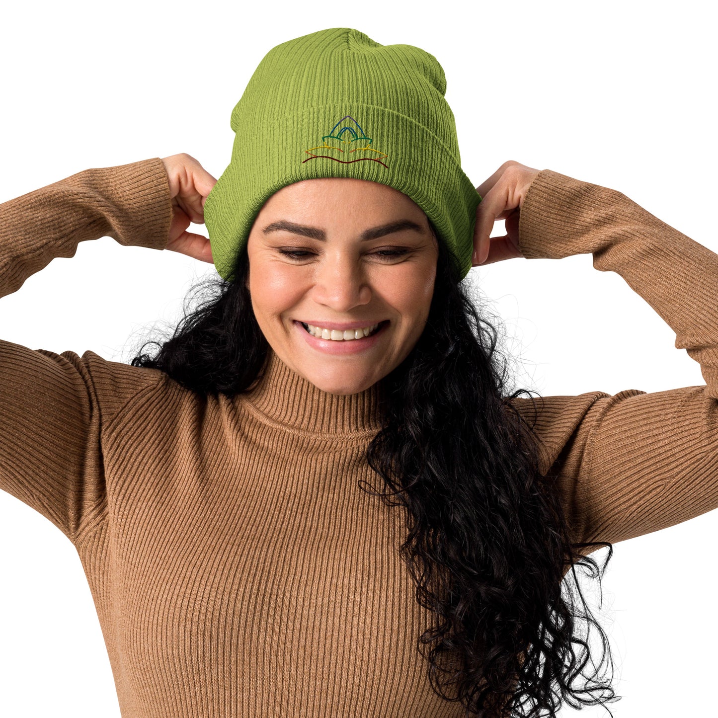 Chakra Lotus Organic ribbed beanie