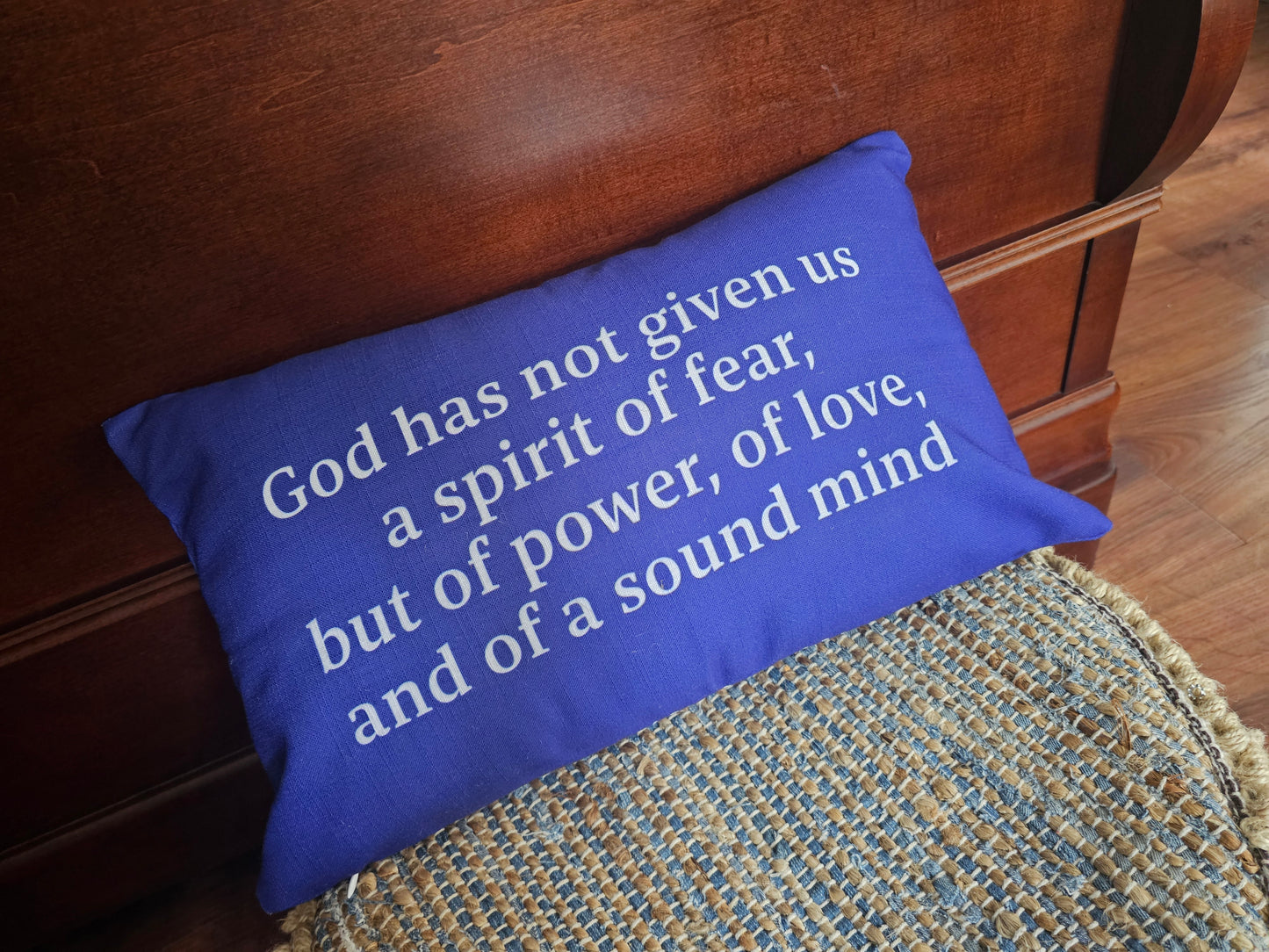 Royal Amethyst PLSM Lumbar Pillow — 2 Timothy 1:7