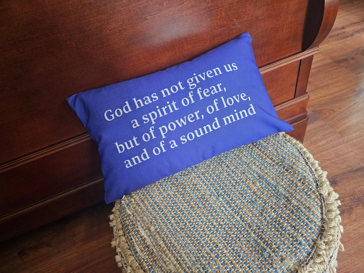 Royal Amethyst PLSM Lumbar Pillow — 2 Timothy 1:7