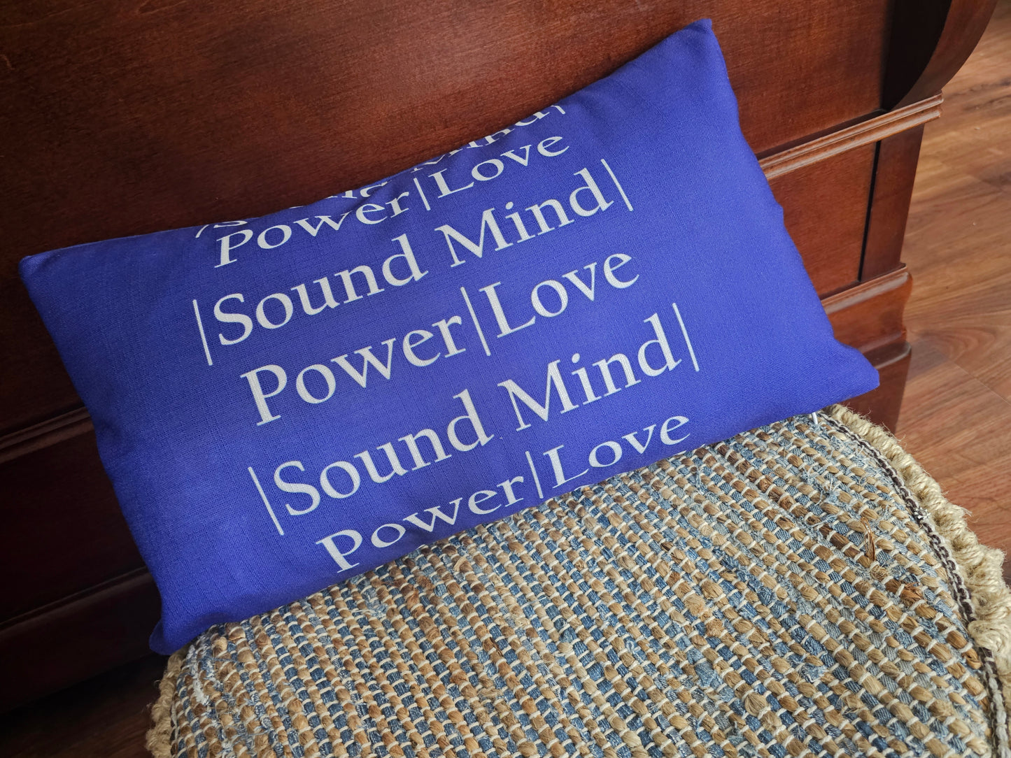 Royal Amethyst PLSM Lumbar Pillow — 2 Timothy 1:7