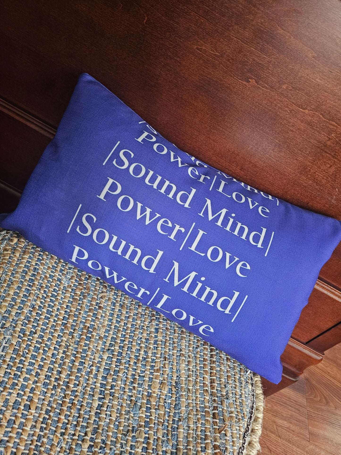 Royal Amethyst PLSM Lumbar Pillow — 2 Timothy 1:7