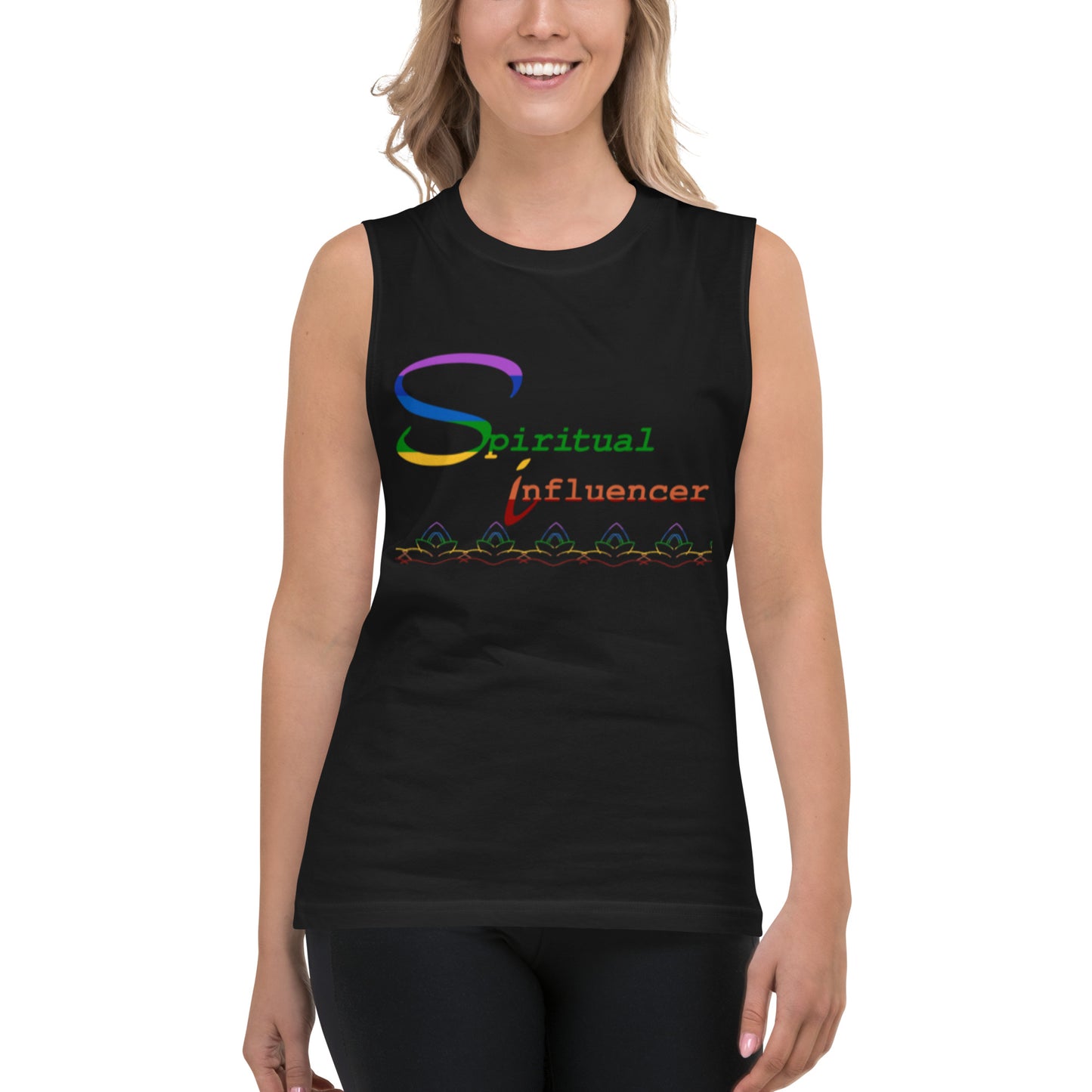 Spiritual Influencer Chakra Lotus Muscle Shirt