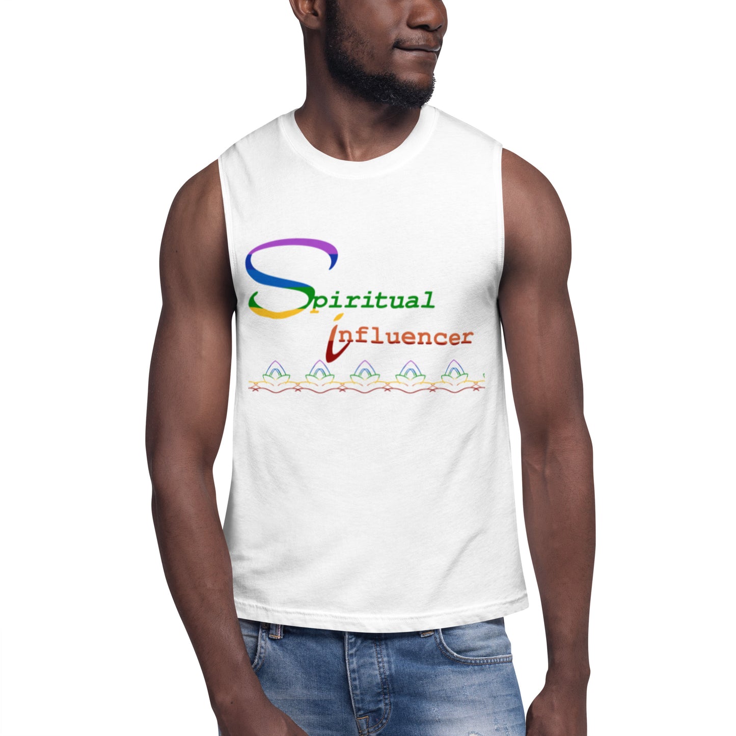 Spiritual Influencer Chakra Lotus Muscle Shirt