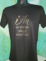 I AM Unisex Tee- Rose Gold on Black